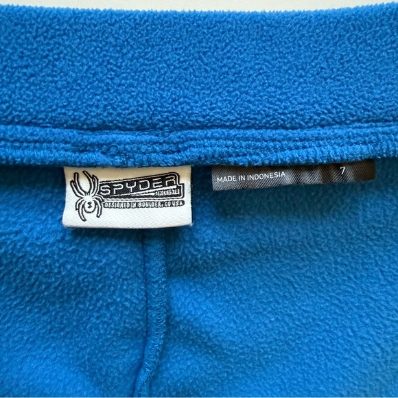 Spyder Kids Unisex Speed Fleece Cobalt Blue Pants - Size 7 - Picture 9 of 13